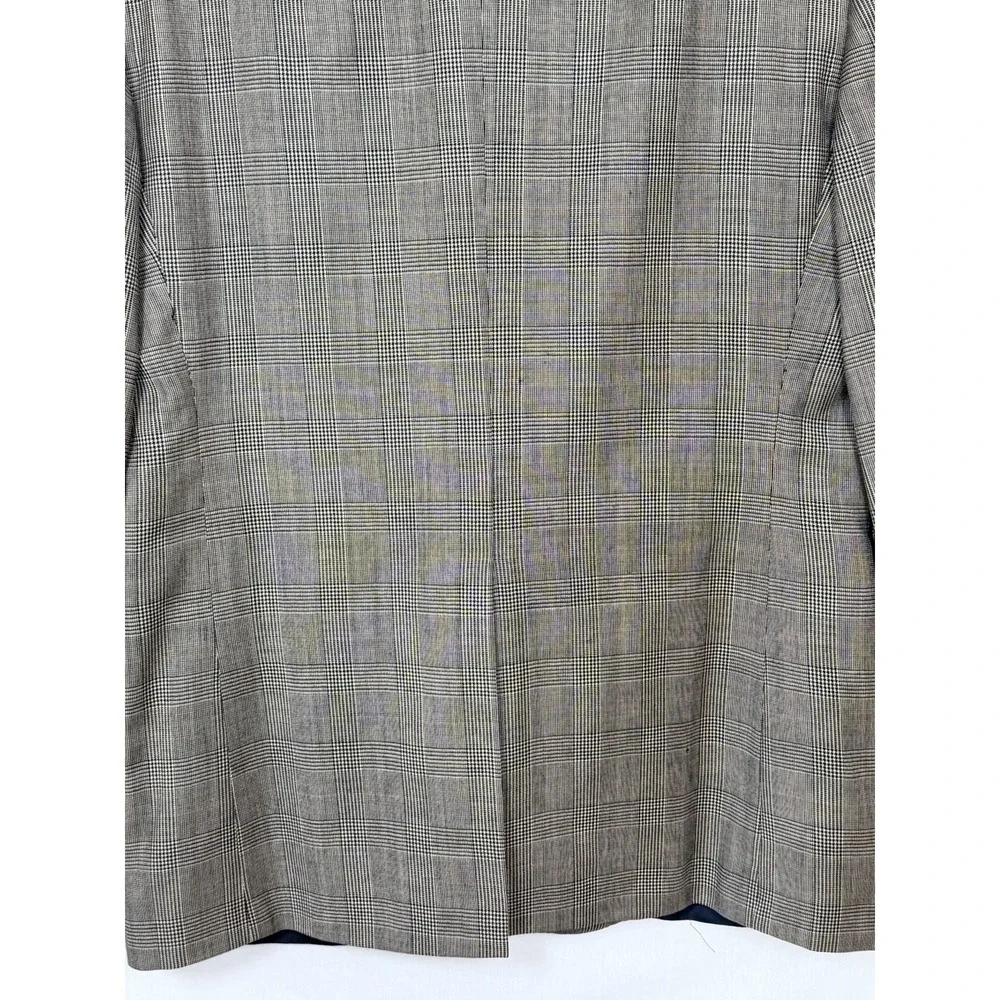 Polo Ralph Lauren Suit Mens 40/34 Brown Glen Plaid Wool 2 Piece Blazer Pants VTG